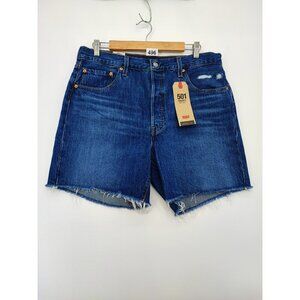 Levi's Women's 501 Mid-Thigh Blue 100% Cotton Shorts Size 33